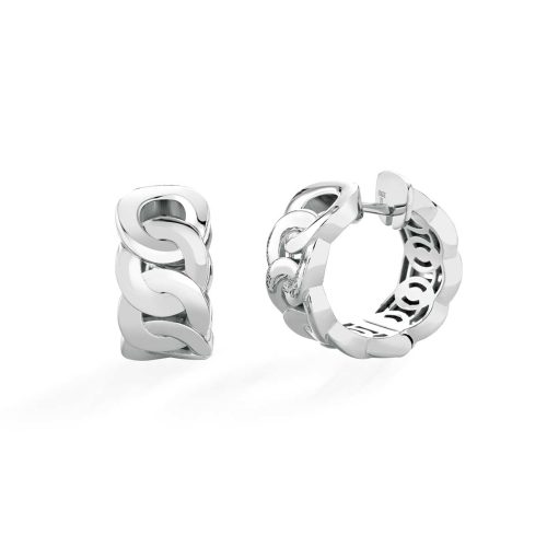 Noon earrings in white gold made by Buonocore Gioielli