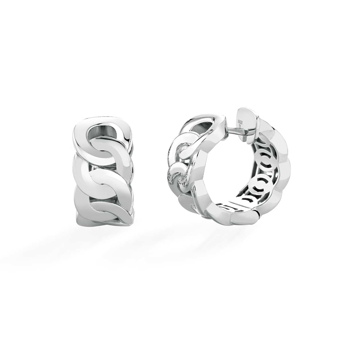 Noon earrings in white gold made by Buonocore Gioielli