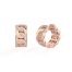 Orecchini Noon in oro rosa 18 kt con raffinata maglia alternata, arricchiti da diamanti bianchi realizzati da Buonocore Gioielli