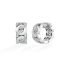 Orecchini Noon in oro bianco 18 kt, con raffinata maglia alternata e diamanti bianchi realizzati da Buonocore Gioielli