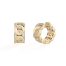 Noon earrings in yellow gold with alternating links, and white diamonds 18 kt gold White Diamonds, Brilliant Cut ct. 0,61