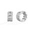 Noon earrings in white gold with white diamonds made by Buonocore Gioielli